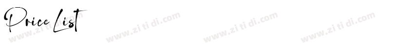 Price List字体转换
